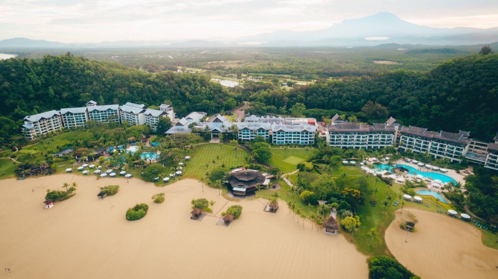 Aerial resort video still