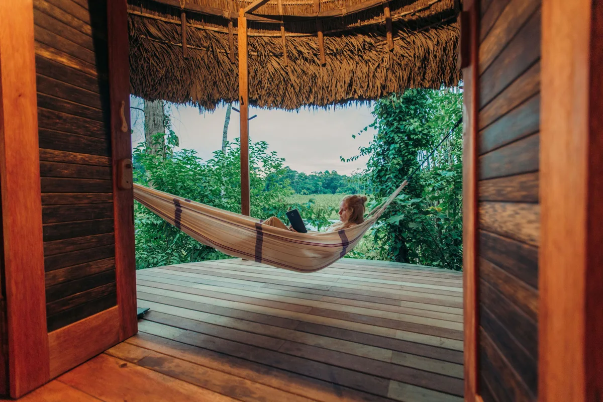 Kapawi Ecolodge hammock overlooking the jungle