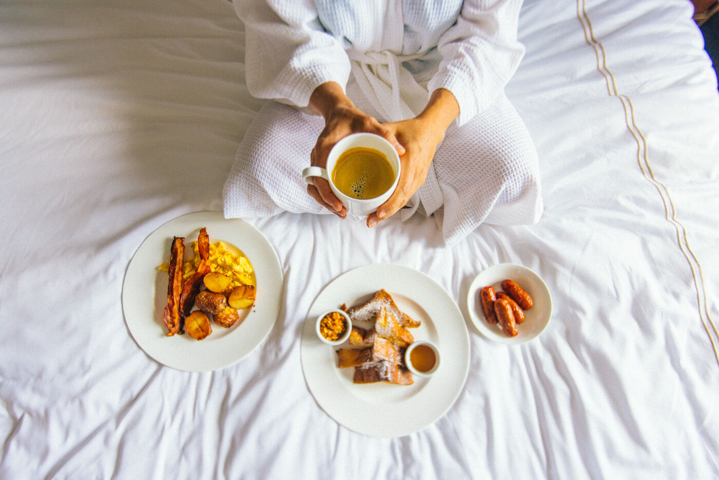 In-room breakfast lifestyle photography