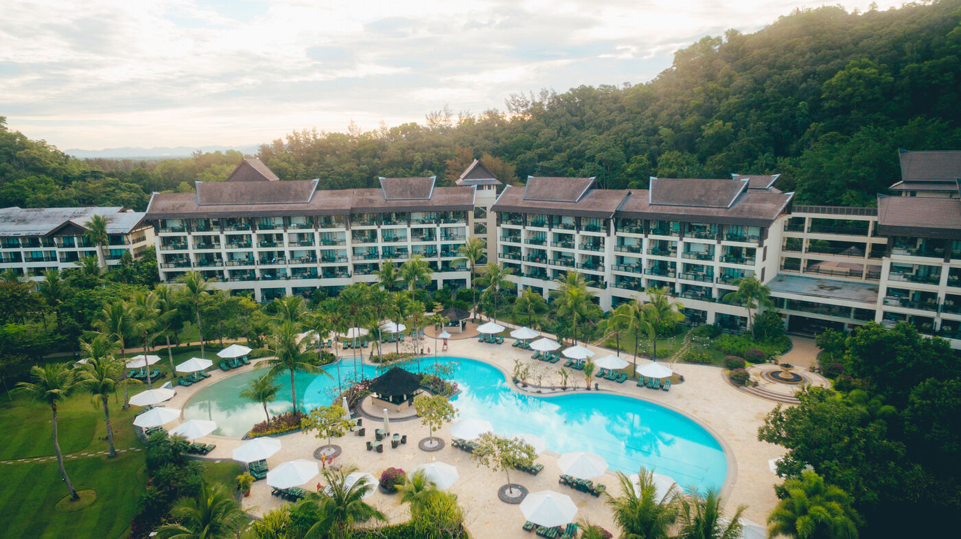 Luxury resort aerial photography