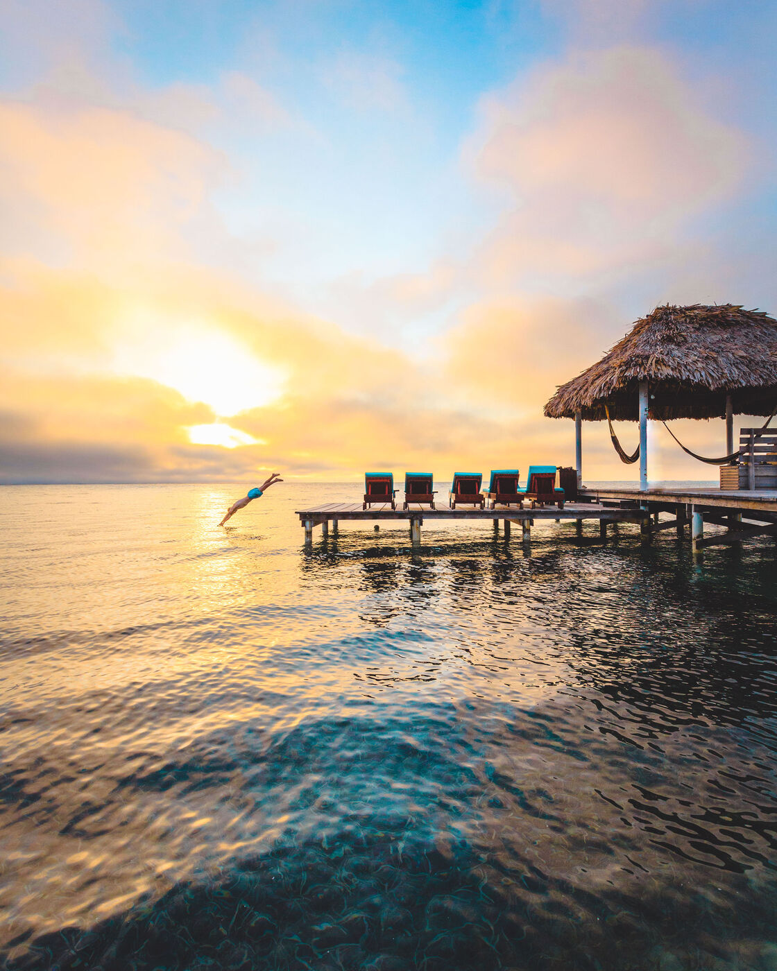 Sunset dive lifestyle photography